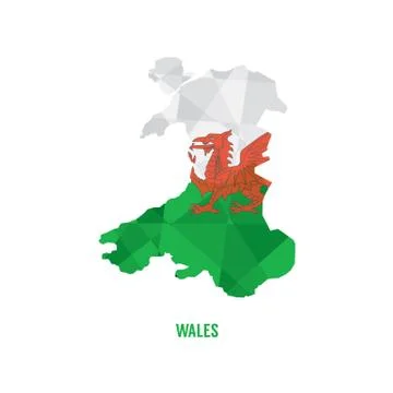 Map of Wales Vector Illustration イラスト素材