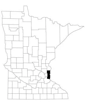 Map of Washington County in Minnesota state on white background. single Cou.. Stock Illustration