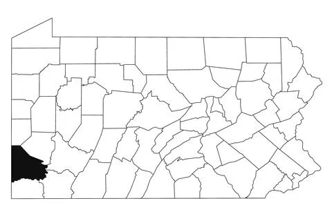 Map of Washington County in Pennsylvania state on white background. single .. Stock Illustration