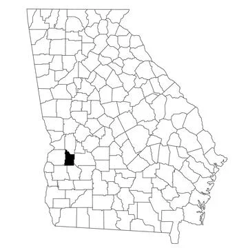 Map of Webster County in Georgia state on white background. single County m.. Stock Illustration