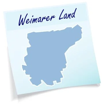 Map of Weimarer-Land 스톡 일러스트