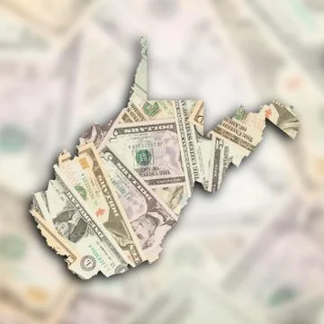 Map of west virginia Stock Illustration