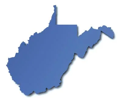 Map of West Virginia - USA Stock Illustration