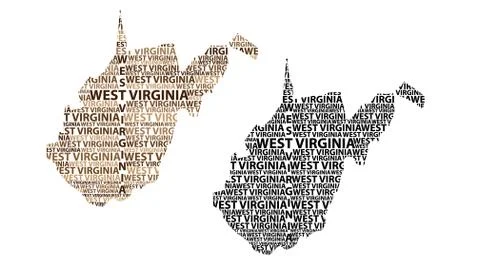 Map of West Virginia - vector illustration Illustrazione stock