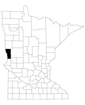 Map of wilkin County in Minnesota state on white background. single County .. Stock Illustration