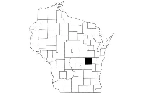 Map of Winnebago County in Wisconsin state on white background. single Coun.. Stock Illustration