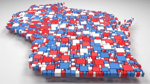 Map of Wisconsin - USA - Stock Footage 81052178