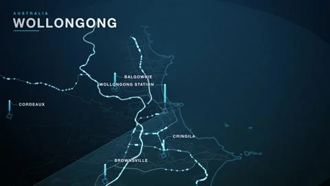 Map of Wollongong Видео 341059924