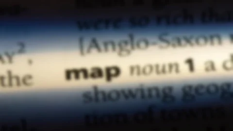 Map word in a dictionary. Stock Footage 99563349