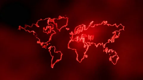 Map of the world burning in fire concept 스톡 동영상 224345100