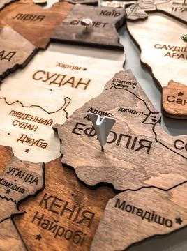 Map of the world with city designations. Stock Photos
