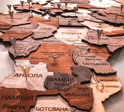 Map of the world with city designations. 写真素材