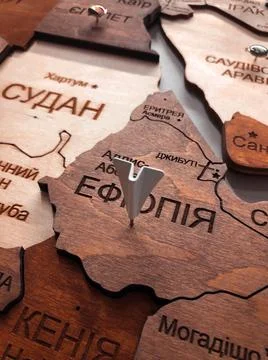 Map of the world with city designations. Stock Photos