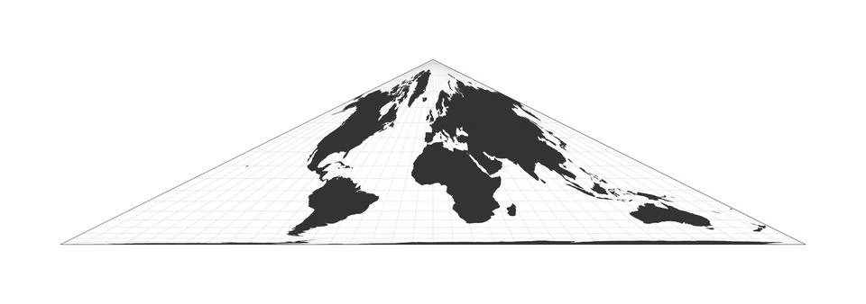 Map of The World. Collignon equal-area pseudocylindrical projection. Globe .. イラスト素材