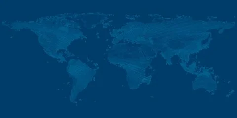 Map of the world on dark blue  background vector 스톡 일러스트
