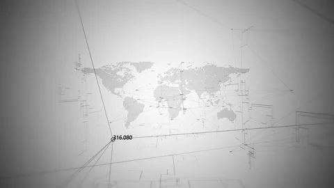 Map World Digital Background Stock Footage 187344579