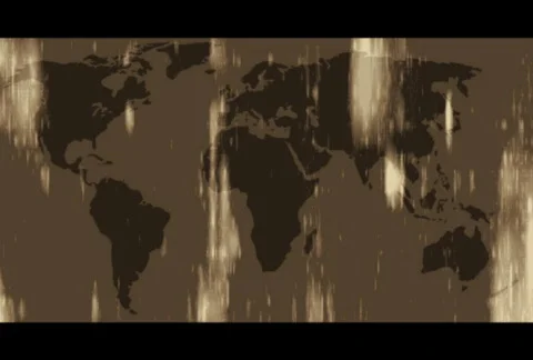 Map of the World - grungy style Stock Footage 90013
