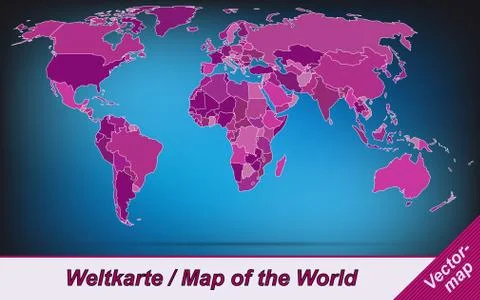 Map of the world Stock Illustration