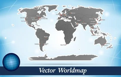Map of the world Stock Illustration