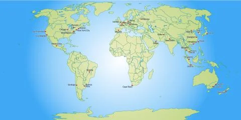Map of the world Stock Illustration