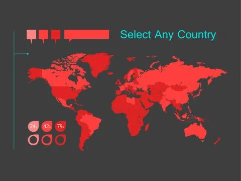 Map of the World Stock Illustration