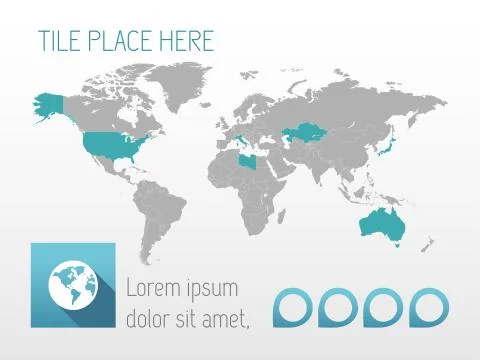 Map of the World Stock Illustration