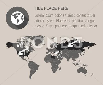 Map of the World Stock Illustration