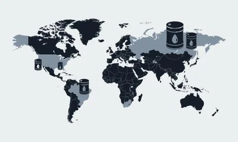 Map of the World Illustrazione stock