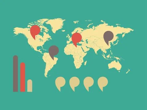 Map of the World Ilustración de archivo