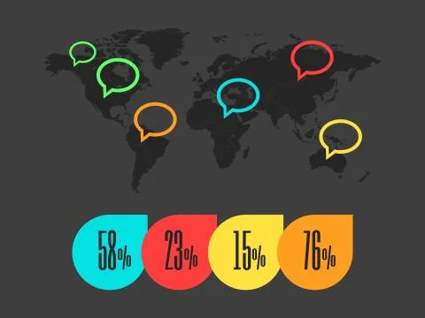 Map of the World Ilustración de archivo