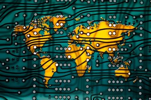 Map World Stock Illustration