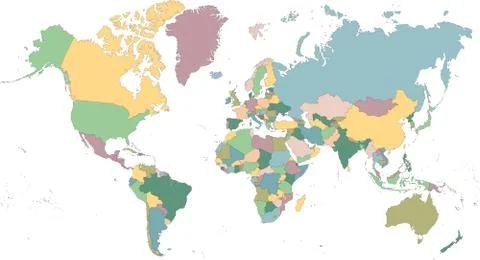 Map of the World Stock Illustration