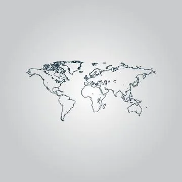 Map of the world Stock Illustration