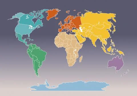 Map of the world Stock Illustration