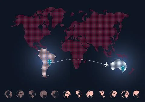 Map of the world Stock Illustration