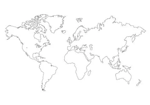 Map of the world isolated Stock Illustration