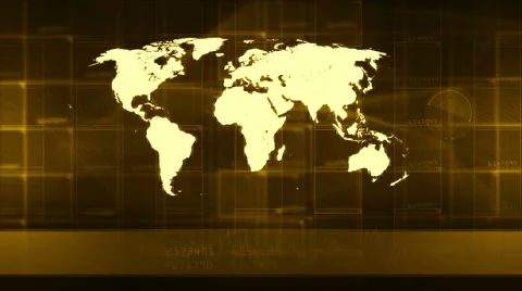 Map of the world, opener technology background generic (orange) Stock Footage 45471929