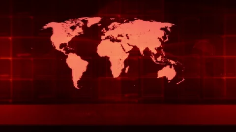 Map of the world, opener technology background generic (red) Stock Footage 45471988