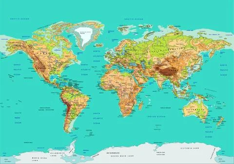 Map of the World. Vector illustration Stock Illustration