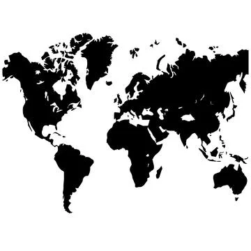 Map of the world vector isolated on white background Stock-Illustration