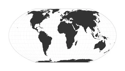 Map of The World. Wagner IV projection. Globe with latitude and longitude n.. イラスト素材