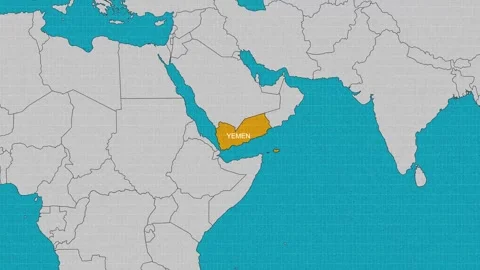Map of Yemen Stock Footage 295284838