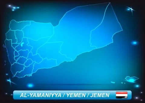 Map of Yemen Stock Illustration