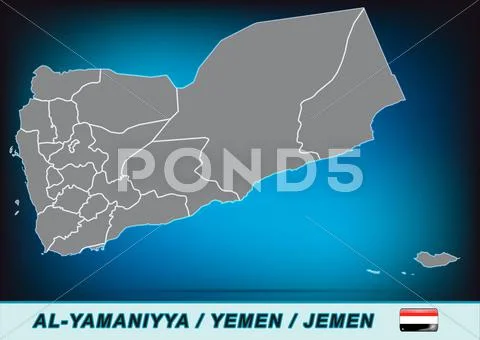 Map of Yemen Stock Illustration