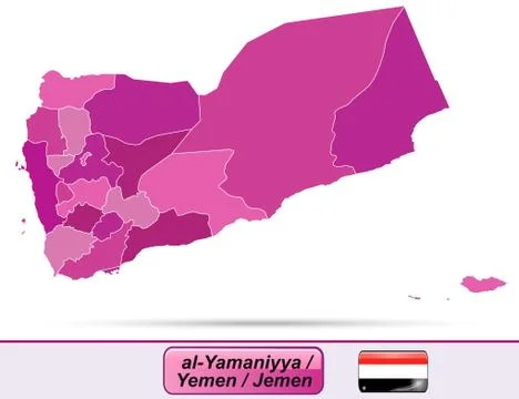 Map of Yemen Stock Illustration