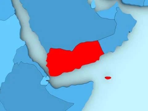 Map of Yemen Stock Illustration