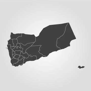 Map of Yemen Stock Illustration