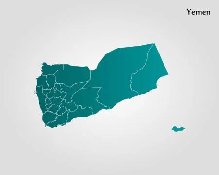 Map of Yemen Illustrazione stock
