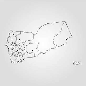Map of Yemen Stock Illustration