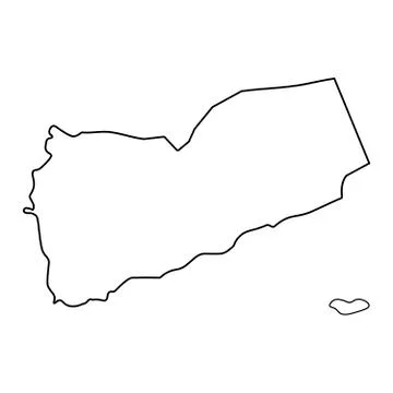 Map of Yemen - outline Stock Illustration